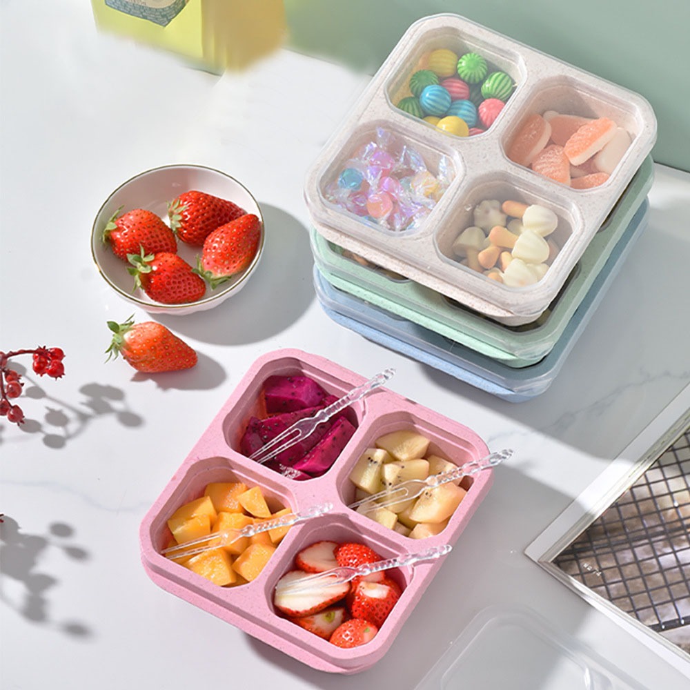 Meal Prep Box - 1 Buah Wadah Makanan 4 Kompartemen