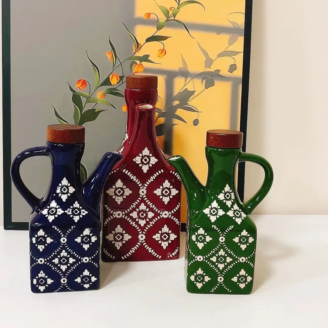 Herb Keeper Bottle - Botol Keramik Gaya Rumah Tangga American