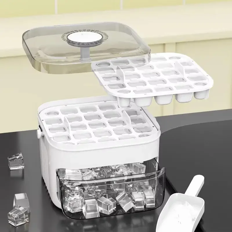 Meal Prep Box - Pembuat Es Batu dengan Tutup Tekan