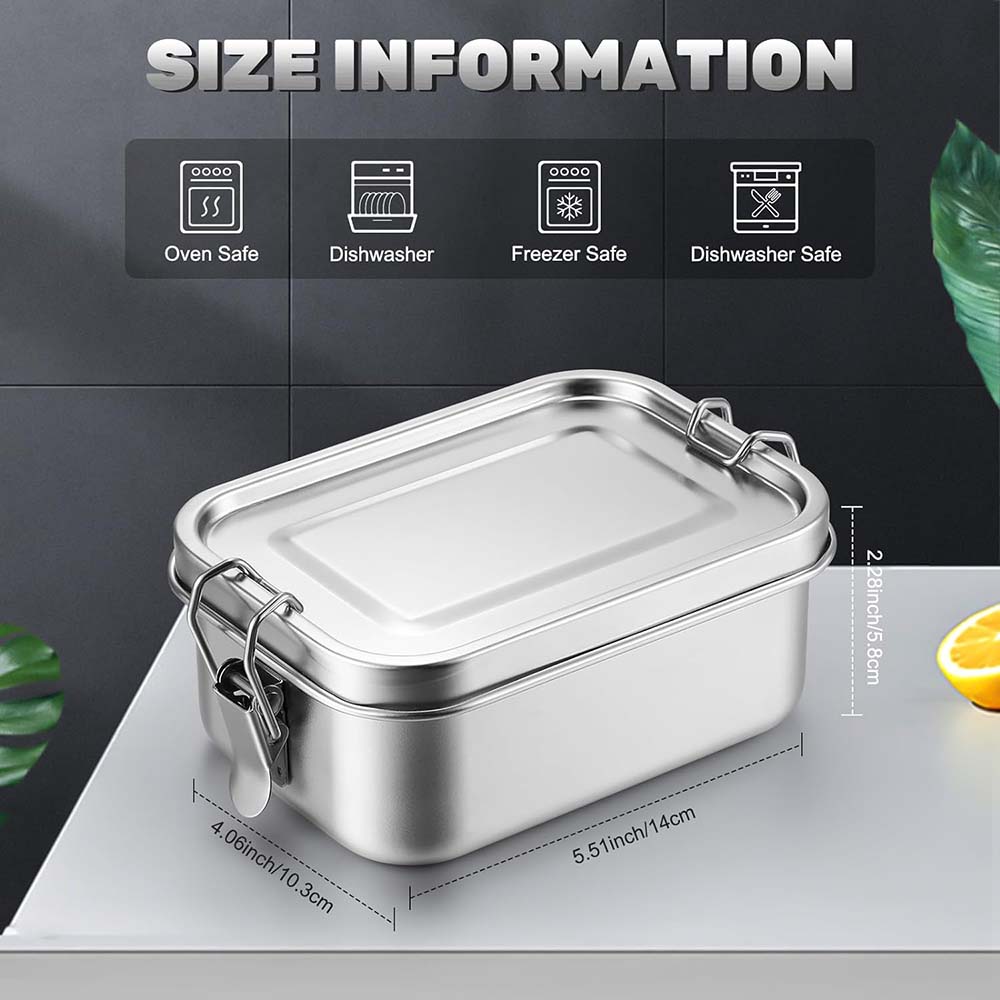 4 buah kotak Bento baja tahan  - Meal Prep Box ulasan dan harga