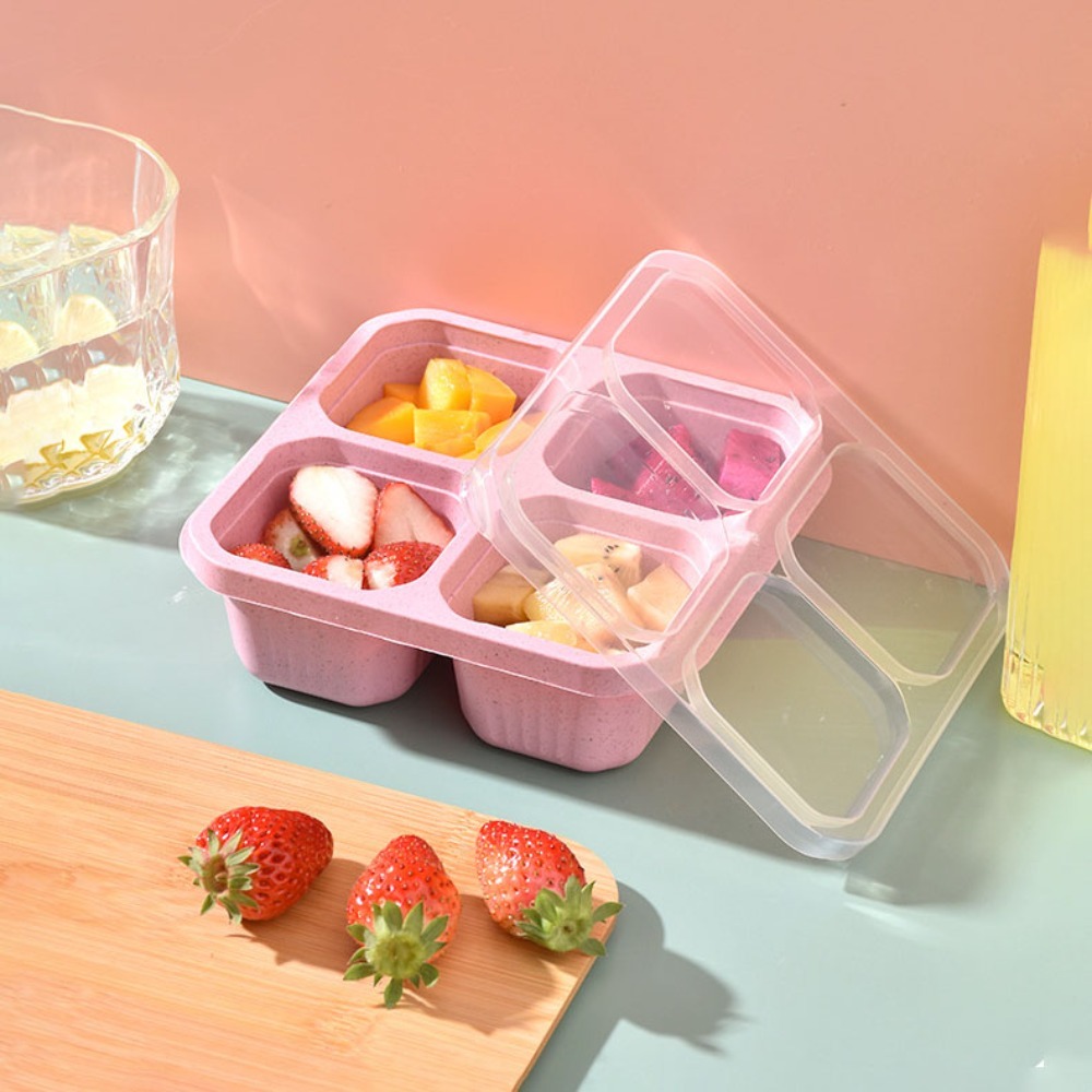 1 Buah Wadah Makanan 4 Kompart - Meal Prep Box ulasan dan harga